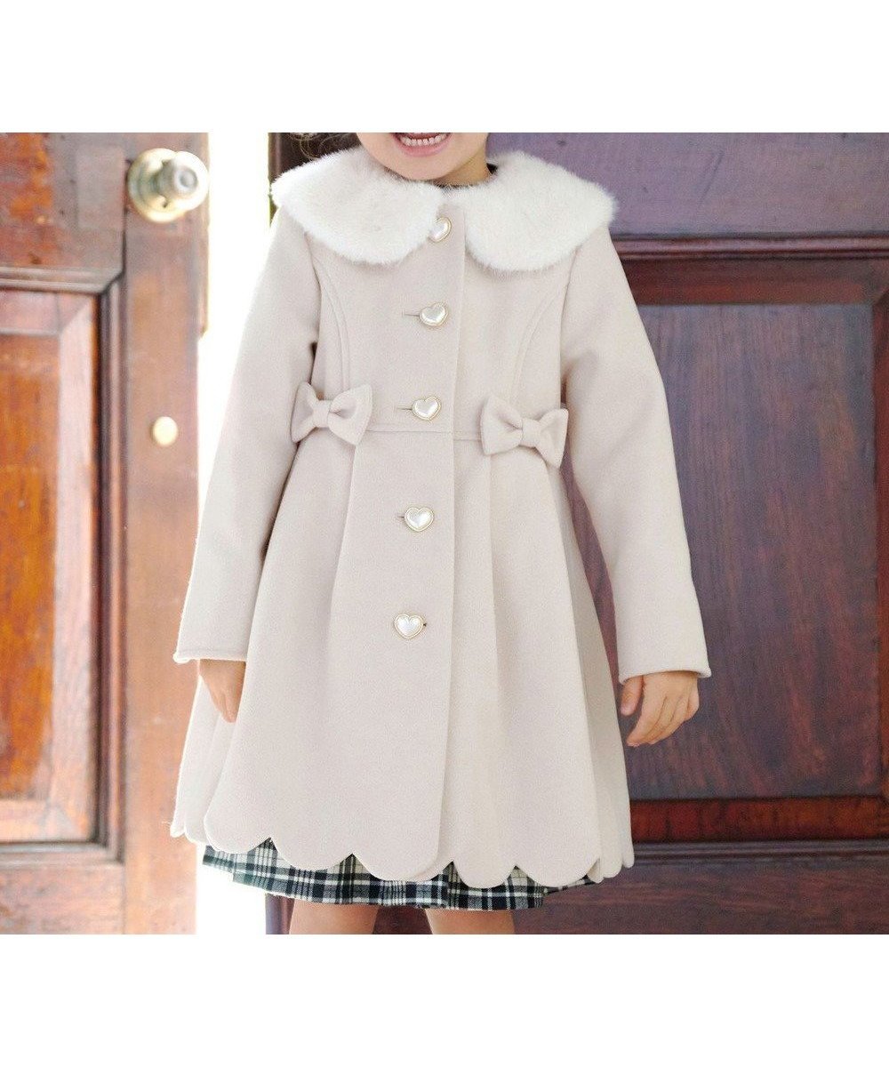 【エニィ/ANY / KIDS】のウールライクコート インテリア・キッズ・メンズ・レディースファッション・服の通販 founy(ファニー) ファッション Fashion キッズファッション Fashion for Kids アウター Coat Outerwear /Kids ジャケット Jacket, Outerwear スカラップ Scallop, Scalloped Edge パール Pearl, Pearl Accent ポケット Pocket, Pocket Detail リボン Ribbon, Bow エレガント 上品 Elegant A/W・秋冬 Autumn/Winter ミルキーベージュ|ID: prp329100004616957 ipo3291000000034656721