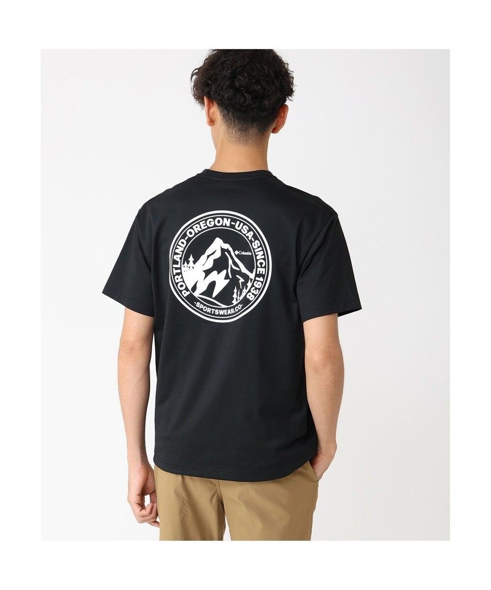 【コロンビア/Columbia / MEN】のColumbia/ アーバンハイクグラフィックショートスリーブTシャツ /コロンビア インテリア・キッズ・メンズ・レディースファッション・服の通販 founy(ファニー) 　ファッション　Fashion　メンズファッション　Fashion for Men　トップス・カットソー　Cut & Sew Tops　メンズシャツ　Shirts　アウトドア　Outdoor Clothing　カットソー　Cut and Sewn Top　グラフィック　Graphic, Graphic Design　パターン　Pattern, Design Print　フィット　Fit, Slim Fit　半袖　Short Sleeve, Half Sleeve　レギュラー　Regular, Standard Fit　A/W・秋冬　Autumn/Winter　S/S・春夏　SS, Spring/Summer, Warm Season　再入荷　Restock / Back in Stock　おすすめ　Recommended / Our Picks　夏　Summer　Black、 Back Print|ID: prp329100004616967 ipo3291000000033076606