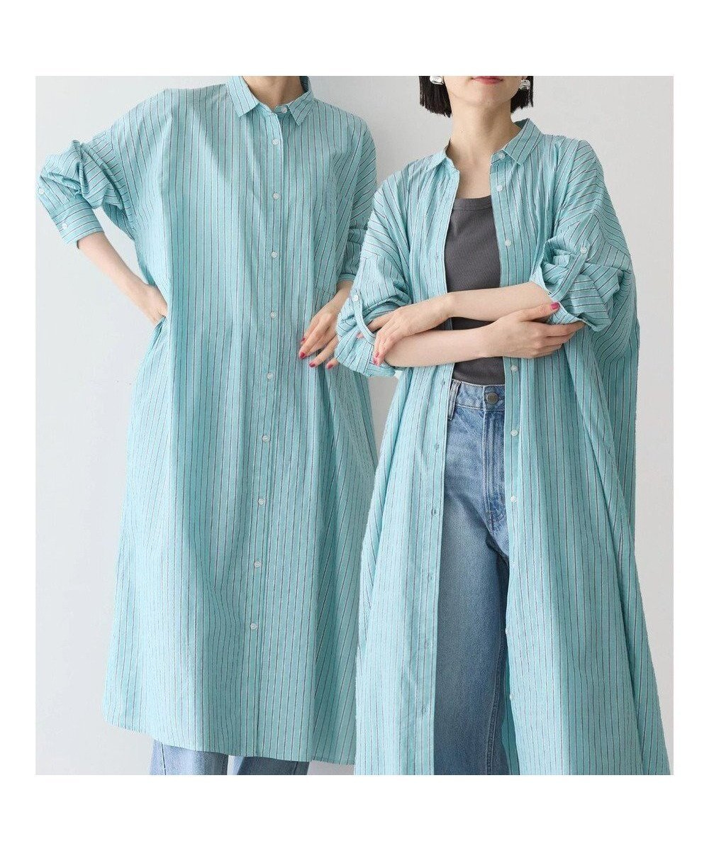 【アメリカンホリック/AMERICAN HOLIC】の丈違いラメストライプワンピース インテリア・キッズ・メンズ・レディースファッション・服の通販 founy(ファニー) ファッション Fashion レディースファッション Fashion for Women ワンピース Dresses ストライプ Stripe, Striped Pattern ポケット Pocket, Pocket Detail 夏 Summer 春 Spring S/S・春夏 SS, Spring/Summer, Warm Season Stripe Green|ID: prp329100004616984 ipo3291000000034251986