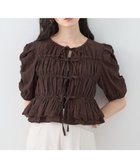 【アースミュージックアンドエコロジー/earth music&ecology】のレースティアードシャーリングブラウス 人気、トレンドファッション・服の通販 founy(ファニー) ファッション Fashion レディースファッション Fashion for Women トップス・カットソー Cut & Sew Tops シャツ・ブラウス・オフィスカジュアル Elegant Blouses & Button-Ups ギャザー Gathered, Ruffled シアー Sheer, See-Through シャーリング Shirring, Ruched スカラップ Scallop, Scalloped Edge スリーブ Sleeve, Long Sleeve / Short Sleeve フロント Front, Front Design ポケット Pocket, Pocket Detail リボン Ribbon, Bow レース Lace, Lace Fabric 再入荷 Restock / Back in Stock A/W・秋冬 Autumn/Winter thumbnail Brown|ID: prp329100004616993 ipo3291000000033077604