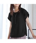 【ティアクラッセ/Tiaclasse】の【洗える】ふくれジャカードカフス付きカットソー 人気、トレンドファッション・服の通販 founy(ファニー) ファッション Fashion レディースファッション Fashion for Women トップス・カットソー Cut & Sew Tops シャツ・ブラウス・オフィスカジュアル Elegant Blouses & Button-Ups ロングTシャツ・Tシャツ Longline T-Shirts & Tees カットソー・ベーシックTシャツ Cut-and-Sewn Tops / Stretch Tees & Basics アクセサリー Fashion Accessories ウォッシャブル Machine Washable 春 Spring 洗える Machine Washable カットソー Cut and Sewn Top カフス Cuff Design カーディガン Cardigan, Knitwear ジャカード／ジャガード Jacquard, Woven Pattern スリーブ Sleeve, Long Sleeve / Short Sleeve チュニック Tunic, Long Top フレンチ French, French Style ポケット Pocket, Pocket Detail ラウンド Round, Round Neck リボン Ribbon, Bow 楽ちん Easy Fit, Comfortable S/S・春夏 SS, Spring/Summer, Warm Season 再入荷 Restock / Back in Stock 夏 Summer エレガント 上品 Elegant 新作・新入荷 New Arrivals / New In thumbnail ブラック|ID: prp329100004616995 ipo3291000000033077614