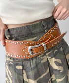 【ウィゴー/WEGO】のLスタッズサッシュベルト ブラウン|ID: prp329100004617008 ipo3291000000033077665