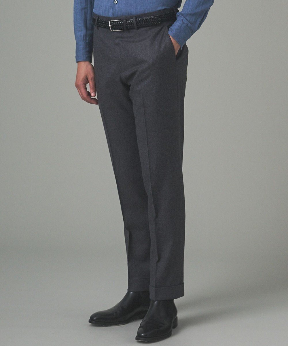 【五大陸/gotairiku / MEN】の【保温性/ストレッチ/シワになりにくい】サキソニーストレッチパンツ(ノータック) インテリア・キッズ・メンズ・レディースファッション・服の通販 founy(ファニー) 　ファッション　Fashion　メンズファッション　Fashion for Men　ボトムス　Bottoms　ストレッチ　Stretch, Stretchy Fabric　テーパード　Tapered, Tapered Pants　レギュラー　Regular, Standard Fit　人気　Popular, Best Seller　冬　Winter / This Winter　A/W・秋冬　Autumn/Winter　ライトグレー系|ID: prp329100004617608 ipo3291000000033563532