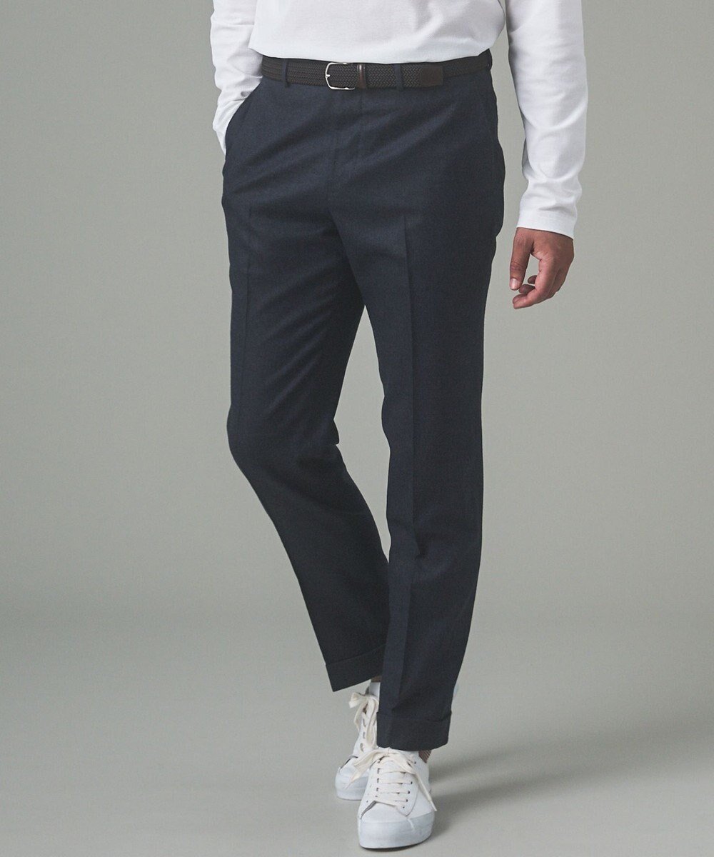 【五大陸/gotairiku / MEN】の【保温性/ストレッチ/シワになりにくい】サキソニーストレッチパンツ(ノータック) インテリア・キッズ・メンズ・レディースファッション・服の通販 founy(ファニー) 　ファッション　Fashion　メンズファッション　Fashion for Men　ボトムス　Bottoms　ストレッチ　Stretch, Stretchy Fabric　テーパード　Tapered, Tapered Pants　レギュラー　Regular, Standard Fit　人気　Popular, Best Seller　冬　Winter / This Winter　A/W・秋冬　Autumn/Winter　ネイビー系|ID: prp329100004617608 ipo3291000000033563535