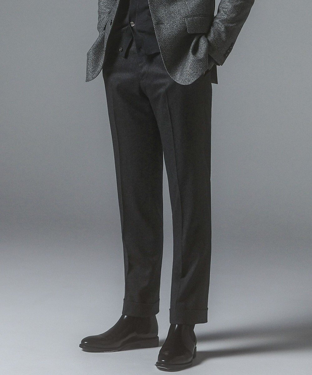 【五大陸/gotairiku / MEN】の【保温性/ストレッチ/シワになりにくい】サキソニーストレッチパンツ(ノータック) インテリア・キッズ・メンズ・レディースファッション・服の通販 founy(ファニー) 　ファッション　Fashion　メンズファッション　Fashion for Men　ボトムス　Bottoms　ストレッチ　Stretch, Stretchy Fabric　テーパード　Tapered, Tapered Pants　レギュラー　Regular, Standard Fit　人気　Popular, Best Seller　冬　Winter / This Winter　A/W・秋冬　Autumn/Winter　グレー系8|ID: prp329100004617608 ipo3291000000033563539