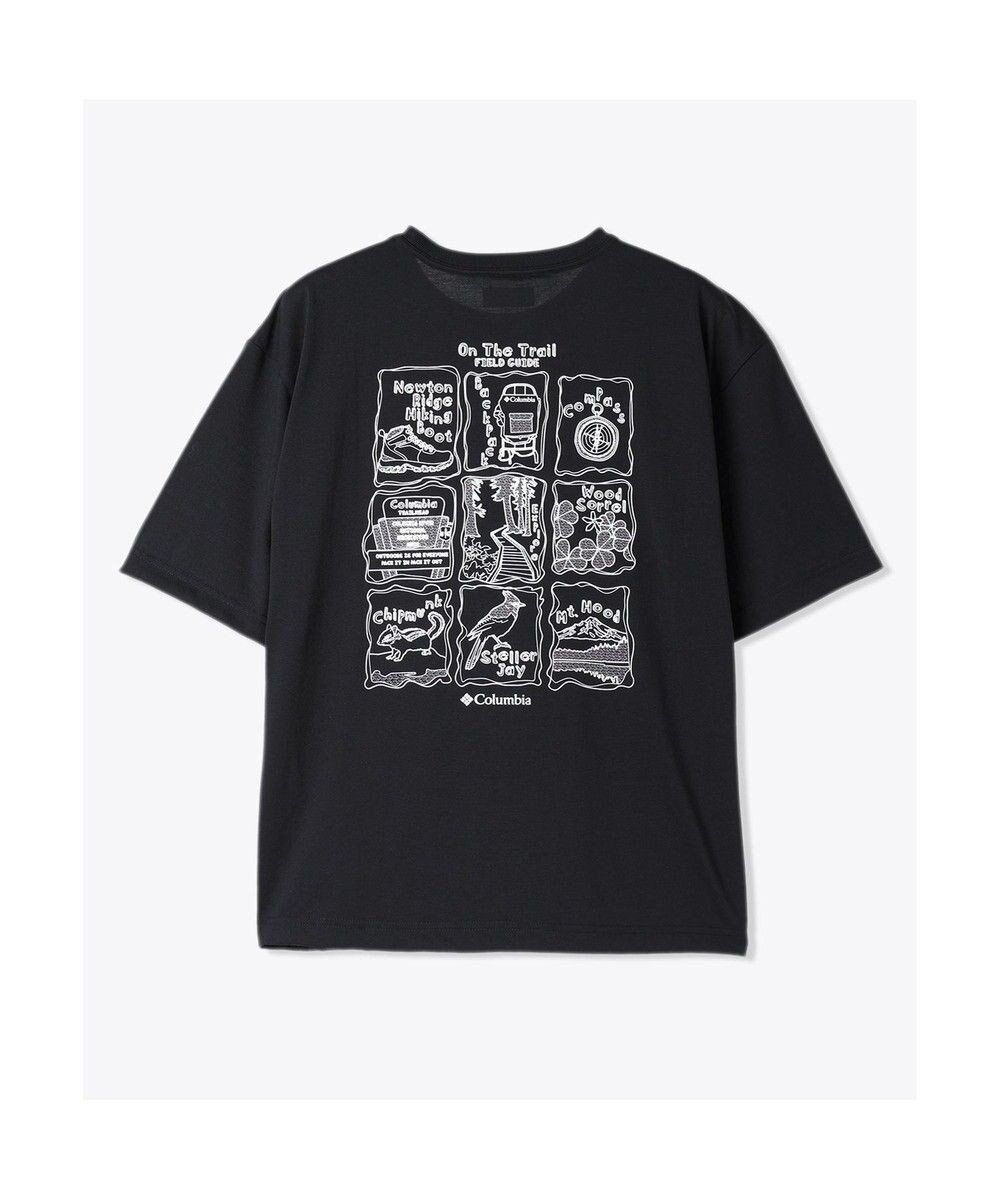 【コロンビア/Columbia / MEN】のColumbia/ シダートレイルバックグラフィックTシャツ /コロンビア インテリア・キッズ・メンズ・レディースファッション・服の通販 founy(ファニー) 　ファッション　Fashion　メンズファッション　Fashion for Men　トップス・カットソー　Cut & Sew Tops　メンズシャツ　Shirts　アウトドア　Outdoor Clothing　イラスト　Illustration　カットソー　Cut and Sewn Top　グラフィック　Graphic, Graphic Design　スポーツ　Sports, Activewear　フィット　Fit, Slim Fit　リラックス　Relax, Relaxed Fit　再入荷　Restock / Back in Stock　半袖　Short Sleeve, Half Sleeve　夏　Summer　S/S・春夏　SS, Spring/Summer, Warm Season　A/W・秋冬　Autumn/Winter　Black、 Trailguide Icons|ID: prp329100004617609 ipo3291000000033089501