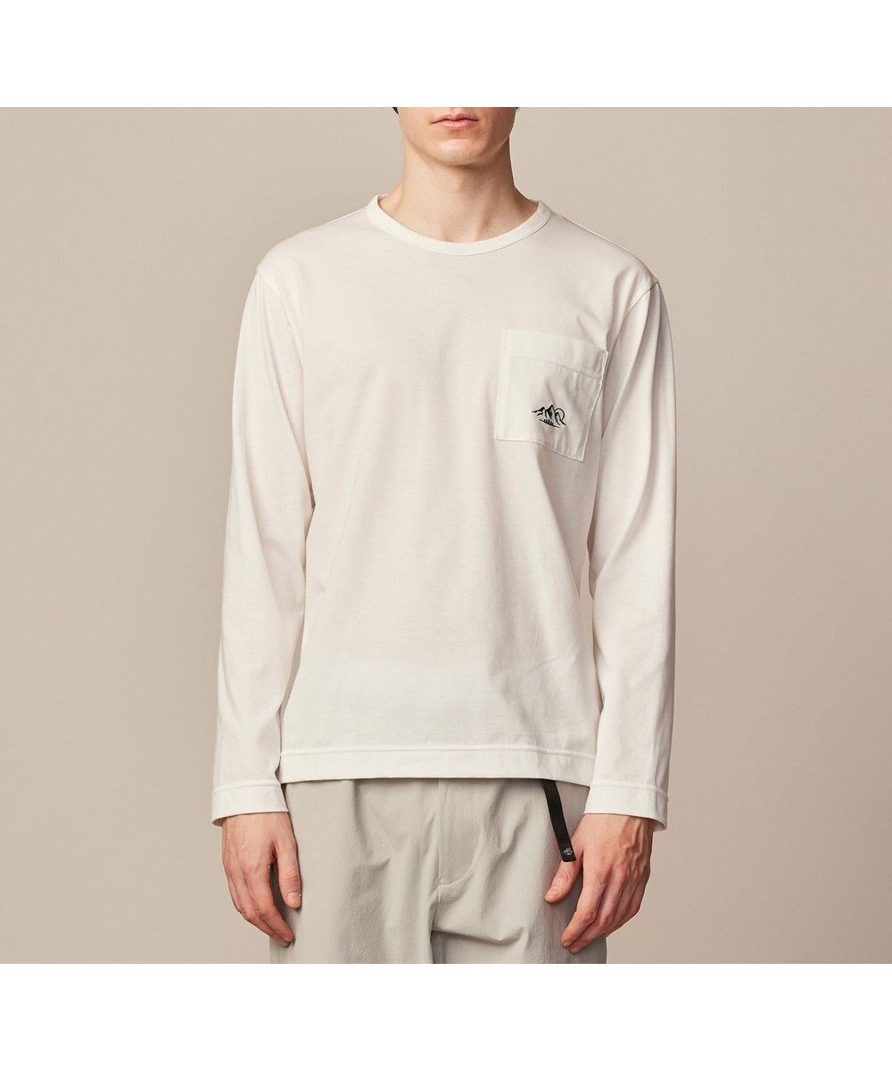 【ジョセフ アブード マウンテン/JOSEPH ABBOUD MOUNTAIN】の【リサイクルポリエステル使用】37.5リサイクル天竺 Tシャツ インテリア・キッズ・メンズ・レディースファッション・服の通販 founy(ファニー) 　ファッション　Fashion　レディースファッション　Fashion for Women　トップス・カットソー　Cut & Sew Tops　シャツ・ブラウス・オフィスカジュアル　Elegant Blouses & Button-Ups　ロングTシャツ・Tシャツ　Longline T-Shirts & Tees　カットソー・ベーシックTシャツ　Cut-and-Sewn Tops / Stretch Tees & Basics　カットソー　Cut and Sewn Top　ポケット　Pocket, Pocket Detail　A/W・秋冬　Autumn/Winter　ホワイト系|ID: prp329100004617612 ipo3291000000033541468