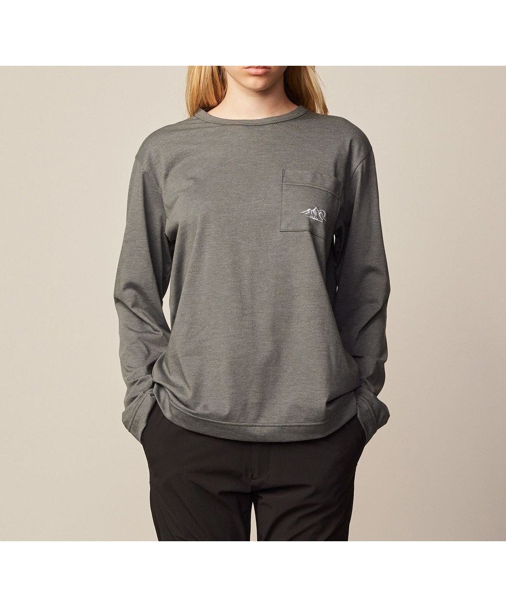 【ジョセフ アブード マウンテン/JOSEPH ABBOUD MOUNTAIN】の【リサイクルポリエステル使用】37.5リサイクル天竺 Tシャツ インテリア・キッズ・メンズ・レディースファッション・服の通販 founy(ファニー) 　ファッション　Fashion　レディースファッション　Fashion for Women　トップス・カットソー　Cut & Sew Tops　シャツ・ブラウス・オフィスカジュアル　Elegant Blouses & Button-Ups　ロングTシャツ・Tシャツ　Longline T-Shirts & Tees　カットソー・ベーシックTシャツ　Cut-and-Sewn Tops / Stretch Tees & Basics　カットソー　Cut and Sewn Top　ポケット　Pocket, Pocket Detail　A/W・秋冬　Autumn/Winter　グレー系|ID: prp329100004617612 ipo3291000000033541469