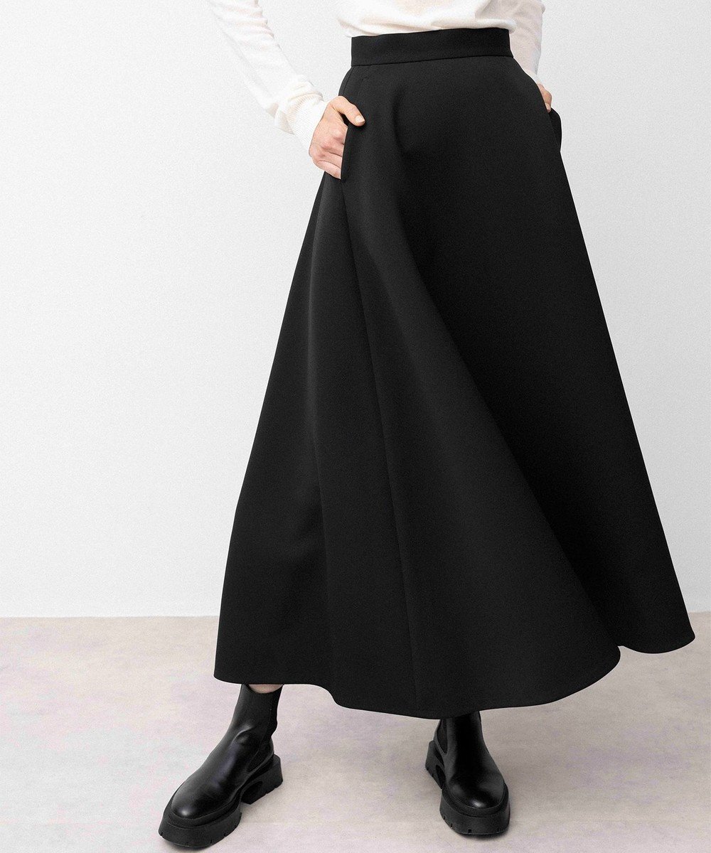 【ネイヴ/NAVE】の【Nave】トリプルクロス スカート インテリア・キッズ・メンズ・レディースファッション・服の通販 founy(ファニー) 　雑誌掲載アイテム　Magazine Picks & Fashion Features　ファッション雑誌　Fashion Magazines　ストーリィ　STORY　ファッション　Fashion　レディースファッション　Fashion for Women　スカート　Skirts　1月号　January Issue　ストレッチ　Stretch, Stretchy Fabric　トリプル　Triple, Three Layers　フレアースカート　Flared Skirt, A-Line Skirt　ベーシック　Basic, Essential　A/W・秋冬　Autumn/Winter　雑誌　Magazine, Fashion Magazine　ブラック系|ID: prp329100004617638 ipo3291000000033089975