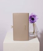 【トプカピ/TOPKAPI】の【TOPKAPI】シュリンクレザー パール がま口 長財布 グレージュ|ID: prp329100004617641 ipo3291000000033296335