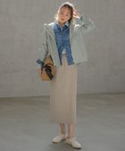 【アンフィーロ 自由区/UNFILO】の【洗える/ストレッチ】イージーチノ Iラインスカート ベージュ|ID: prp329100004617656 ipo3291000000034411212