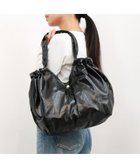 【アンビリオン/UNBILLION】のカシュカシュ cachecache / メタリックギャザーパッカブルトート ブラック|ID: prp329100004617658 ipo3291000000035848622