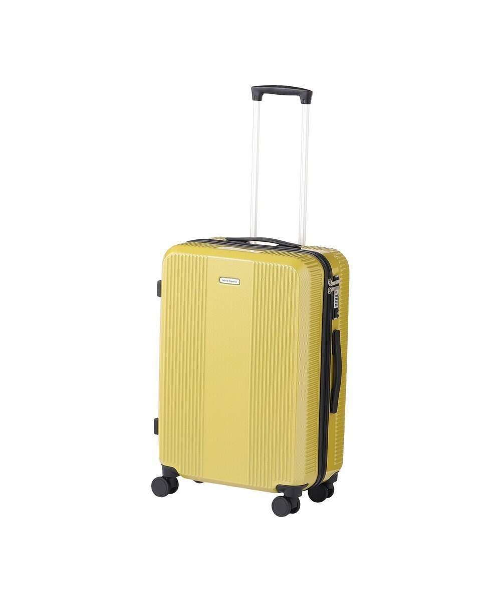 【エースバッグズアンドラゲッジ/ACE BAGS & LUGGAGE】のWorld Traveler ボトムベイ スーツケース 53リットル 3~5泊 3.9kg キャスターストッパー 双輪キャスター 06952 ワールドトラベラー キャリーケース インテリア・キッズ・メンズ・レディースファッション・服の通販 founy(ファニー) 　ファッション　Fashion　レディースファッション　Fashion for Women　スーツ　Business Suits & Workwear　ボトム　Bottoms, Lower Wear　再入荷　Restock / Back in Stock　旅行　Travel　スーツケース キャリーケース　Suitcase / Carry Case　イエローグリーンカーボン|ID: prp329100004618166 ipo3291000000033395503