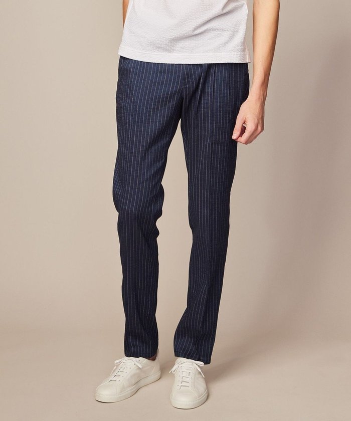 【ジョセフ アブード/JOSEPH ABBOUD / MEN】の【清涼/軽量/ストレッチ】ミックスリネンストライプ イージーパンツ インテリア・キッズ・メンズ・レディースファッション・服の通販 founy(ファニー) https://founy.com/ ファッション Fashion メンズファッション Fashion for Men ボトムス Bottoms 春 Spring 軽量 Lightweight, Ultra Light ジャケット Jacket, Outerwear ストライプ Stripe, Striped Pattern ストレッチ Stretch, Stretchy Fabric スピンドル Spindle, Drawcord リネン Linen, Linen Fabric S/S・春夏 SS, Spring/Summer, Warm Season 再入荷 Restock / Back in Stock 夏 Summer |ID: prp329100004618174 ipo3291000000033463237