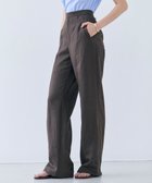 【ベイジ,/BEIGE,】の【GISELe 6月号掲載】CRINUM / ストレートリネンパンツ Dark Brown|ID: prp329100004618178 ipo3291000000033577316