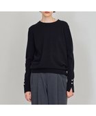 【ベイジ,/BEIGE,】の【WEB限定・洗える】ALSACE / パール釦クルーネックウールニット Black|ID: prp329100004618185 ipo3291000000033671024