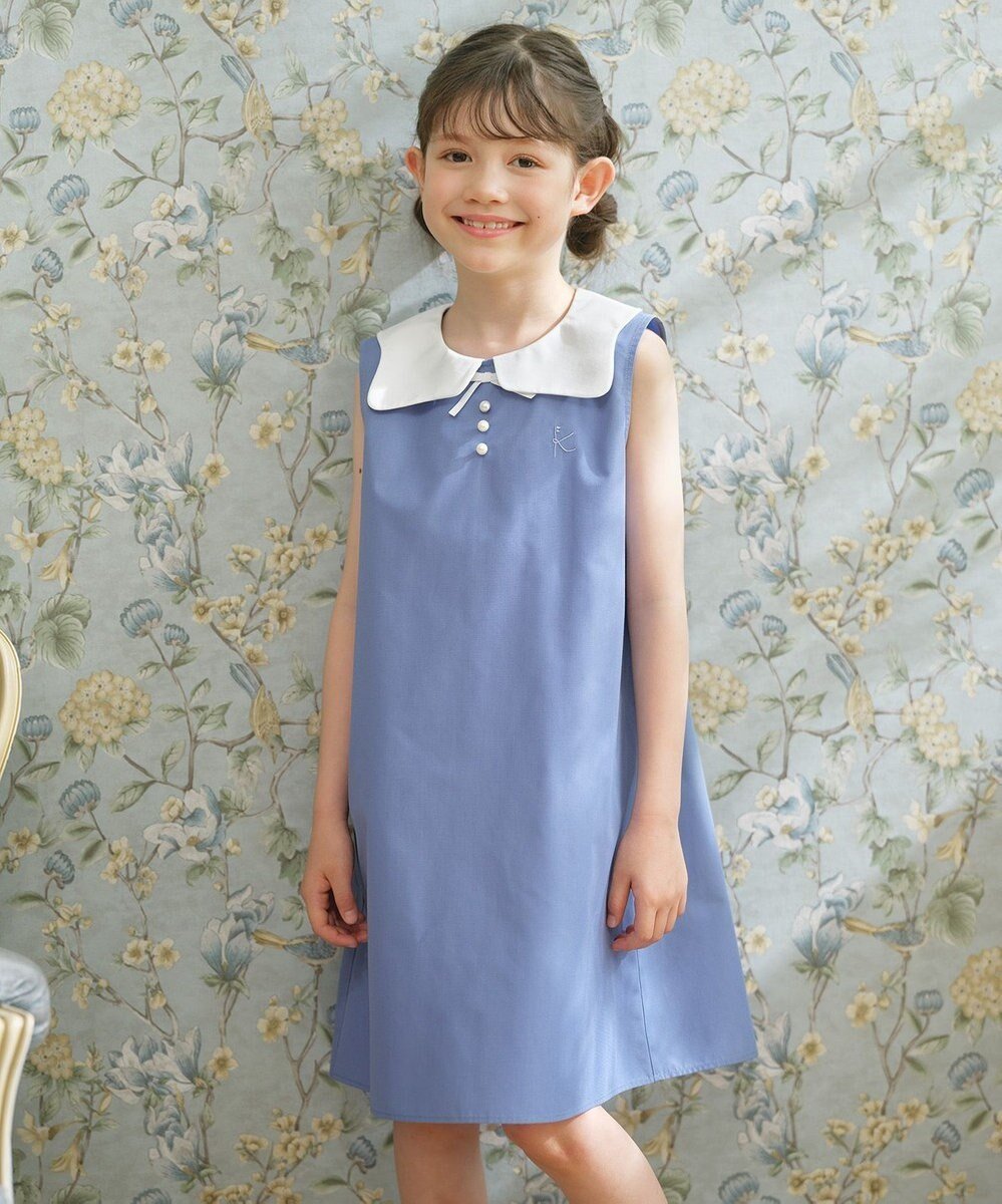 【組曲 / KIDS/KUMIKYOKU】の【110-140㎝】カーブカラー ワンピース 人気、トレンドファッション・服の通販 founy(ファニー) 　ファッション　Fashion　キッズファッション　Fashion for Kids　ワンピース　Dresses　おすすめ　Recommended / Our Picks　クラシカル　Classical, Vintage-Inspired　パール　Pearl, Pearl Accent　フォーマル　Formal, Dressy　ブロード　Broadcloth, Fine Cotton　リボン　Ribbon, Bow　エレガント 上品　Elegant　夏　Summer　A/W・秋冬　Autumn/Winter　 other-1|ID: prp329100004618622 ipo3291000000033498703