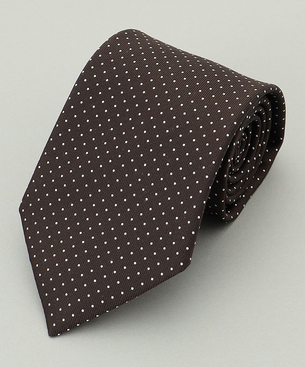 【五大陸/gotairiku / MEN】の定番【日本製】シルク ネクタイ_ピンドット インテリア・キッズ・メンズ・レディースファッション・服の通販 founy(ファニー) 　ファッション　Fashion　メンズファッション　Fashion for Men　シルク　Silk, 100% Silk　スーツ　Suit, Formalwear　ドット　Polka Dot, Dot Pattern　定番　Standard, Basic Item　日本製　Made In Japan　ダークブラウン系8|ID: prp329100004618642 ipo3291000000034898156