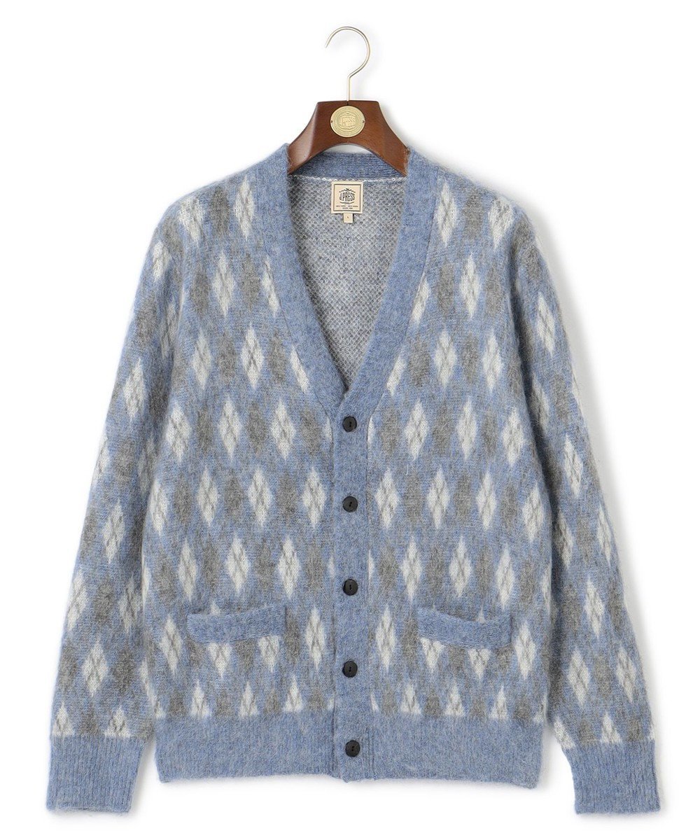 【ジェイ プレス/J.PRESS / MEN】の【WEB限定カラー有】モヘアヤーン アーガイルカーディガン インテリア・キッズ・メンズ・レディースファッション・服の通販 founy(ファニー) 　ファッション　Fashion　メンズファッション　Fashion for Men　トップス・カットソー　Cut & Sew Tops　カーディガン / 羽織り　Cardigans　カーディガン　Cardigan, Knitwear　ジャカード／ジャガード　Jacquard, Woven Pattern　ジャケット　Jacket, Outerwear　ダブル　Double, Double-Breasted　フィット　Fit, Slim Fit　防寒　Cold Protection, Winter-Ready　レギュラー　Regular, Standard Fit　A/W・秋冬　Autumn/Winter　おすすめ　Recommended / Our Picks　【WEB限定】サックスブルー系7|ID: prp329100004618649 ipo3291000000034295092