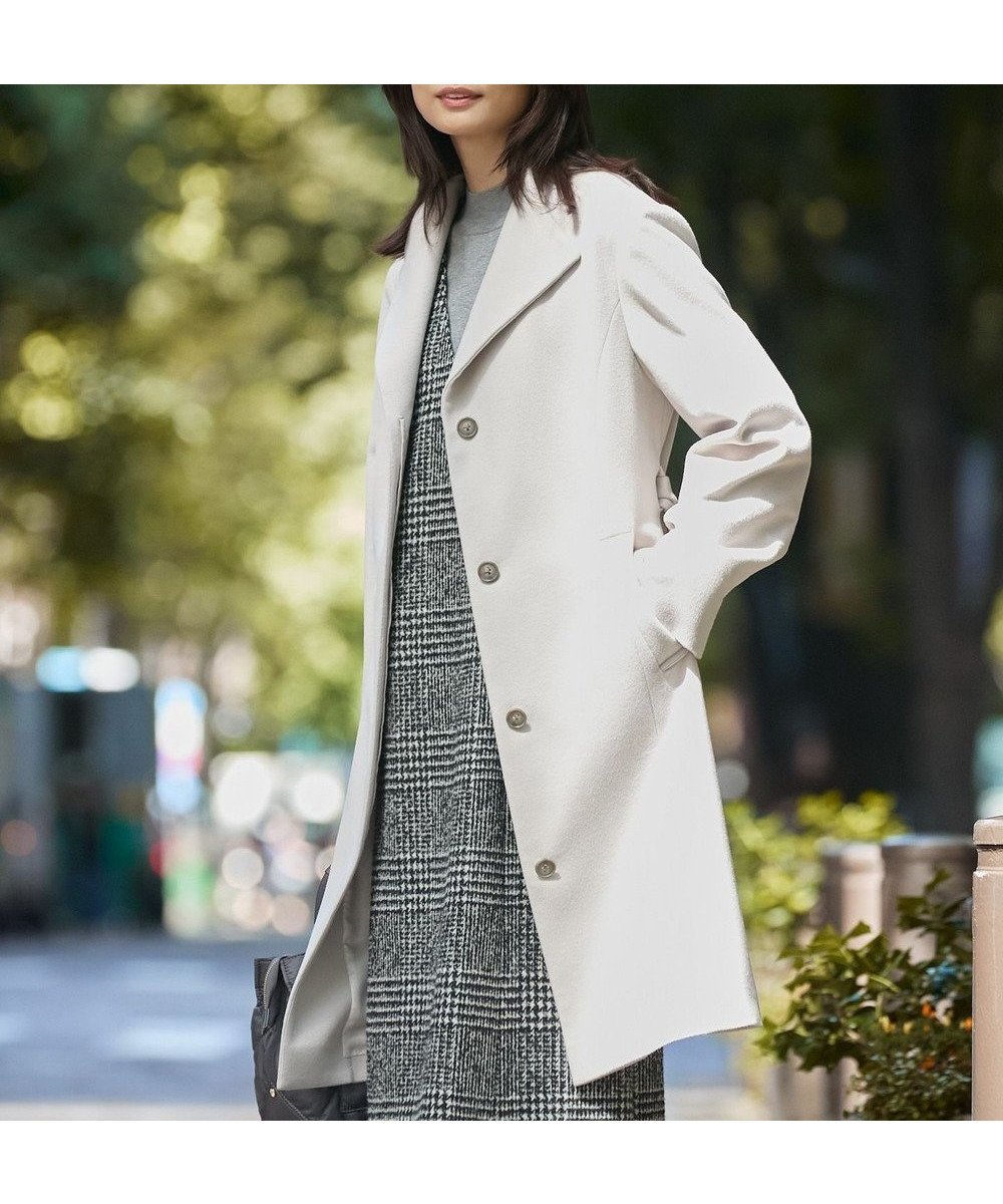 【ジェイ プレス/J.PRESS】のSuper150sAZAMIビーバー スタンドカラー コート 人気、トレンドファッション・服の通販 founy(ファニー) 　ファッション　Fashion　レディースファッション　Fashion for Women　アウター　Coat / Outerwear Collection　コート・ロングコート・ピーコート　Long Coats, Peacoats & More　レディースジャケット・軽アウター　Jackets　ショート　Short, Short Length　ジャケット　Jacket, Outerwear　スタンド　Stand Collar, Upright Stand　リボン　Ribbon, Bow　A/W・秋冬　Autumn/Winter　エレガント 上品　Elegant　ビジネス 仕事 通勤　Business / Work / Commuting　 other-1|ID: prp329100004618790 ipo3291000000033640927