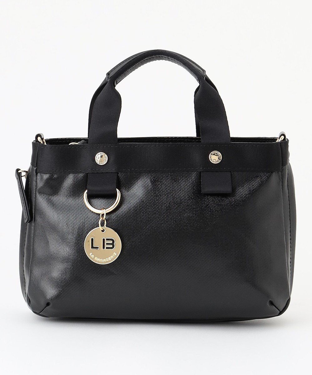 【ラ バガジェリー/LA BAGAGERIE】の【コットン×ポリウレタン】シャイニーミニマムトート インテリア・キッズ・メンズ・レディースファッション・服の通販 founy(ファニー) ファッション Fashion レディースファッション Fashion for Women バッグ Bags コンパクト Compact, Small Size コーティング Coating, Coated Finish スタンダード Standard, Basic スマート Smart, Elegant チャーム Charm, Pendant ベーシック Basic, Essential ポケット Pocket, Pocket Detail ラウンド Round, Round Neck ブラック|ID: prp329100004619167 ipo3291000000033661765