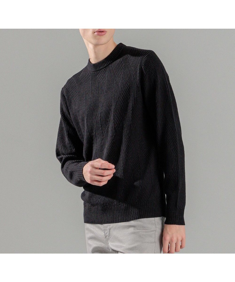 【ジョゼフ オム/JOSEPH HOMME / MEN】の新柄【洗える】シルクバルキー クルーネックニット インテリア・キッズ・メンズ・レディースファッション・服の通販 founy(ファニー) 　ファッション　Fashion　メンズファッション　Fashion for Men　トップス・カットソー　Cut & Sew Tops　ニット・セーター / 定番トップス　Knit Tops & Sweaters　アクリル　Acrylic Material　インナー　Innerwear　春　Spring　洗える　Machine Washable　シルク　Silk, 100% Silk　シンプル　Simple, Minimal　ジャケット　Jacket, Outerwear　スウェット / スエット　Sweatshirt, Sweatwear　セーター　Sweater, Knitwear　長袖　Long Sleeve, Full Sleeve　フィット　Fit, Slim Fit　ブロッキング　Color Blocking, Panel Design　メランジ　Melange, Mixed Yarn　ヨーク　Yoke, Yoke Design　レギュラー　Regular, Standard Fit　S/S・春夏　SS, Spring/Summer, Warm Season　夏　Summer　ブラック系|ID: prp329100004619177 ipo3291000000033528118