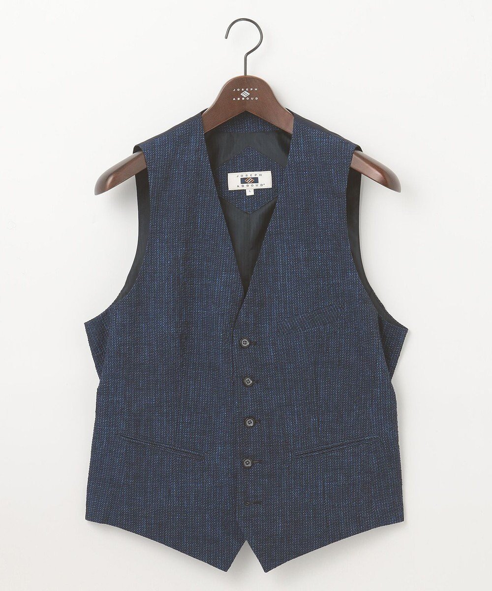 【ジョセフ アブード/JOSEPH ABBOUD / MEN】の【ストレッチ・洗える・軽量・防しわ・速乾・エコ撥水】ライトウェーブ ベスト インテリア・キッズ・メンズ・レディースファッション・服の通販 founy(ファニー) 　ファッション　Fashion　メンズファッション　Fashion for Men　トップス・カットソー　Cut & Sew Tops　ベスト・ジレ　Vests & Gilets　ウォッシャブル　Machine Washable　春　Spring　洗える　Machine Washable　軽量　Lightweight, Ultra Light　サッカー　Seersucker, Summer Fabric　ジャケット　Jacket, Outerwear　ストレッチ　Stretch, Stretchy Fabric　セットアップ　Set-Up, Coordinated Outfit　チェック　Check, Plaid, Tartan　ベスト　Vest, Waistcoat　S/S・春夏　SS, Spring/Summer, Warm Season　おすすめ　Recommended / Our Picks　夏　Summer　ブルー系1|ID: prp329100004619178 ipo3291000000033429217