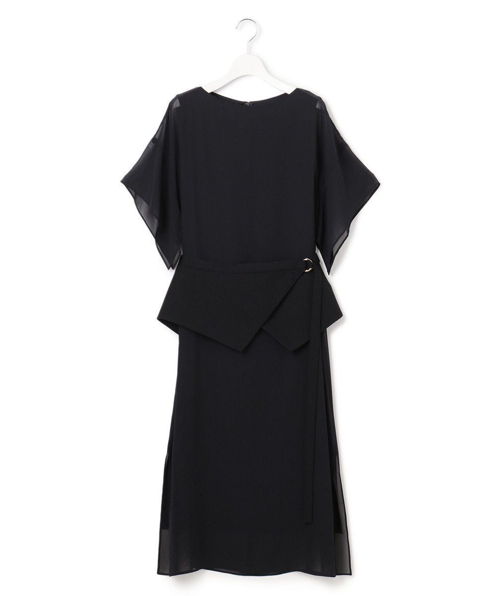 【23区/NIJYUSANKU】の【APPLAUDIR】シフォンジョーゼット コンビドレス インテリア・キッズ・メンズ・レディースファッション・服の通販 founy(ファニー) 　ファッション　Fashion　レディースファッション　Fashion for Women　ワンピース　Dresses　フォーマル・パーティードレス・結婚式用ドレス　Elegant & Casual Dresses　コンビ　Combo, Combination Style　サテン　Satin, Glossy Fabric　シアー　Sheer, See-Through　シフォン　Chiffon, Lightweight Fabric　シンプル　Simple, Minimal　ジョーゼット　Georgette, Semi-Sheer Fabric　ドレス　Dress, One-Piece　ドレープ　Drape, Draping Fabric　パーティ　Party, Party Style　A/W・秋冬　Autumn/Winter　結婚式　Wedding　2025年　2025　2025-2026秋冬・A/W　Autumn/Winter 2025–26 AW25–26　ネイビー系|ID: prp329100004619398 ipo3291000000033127890