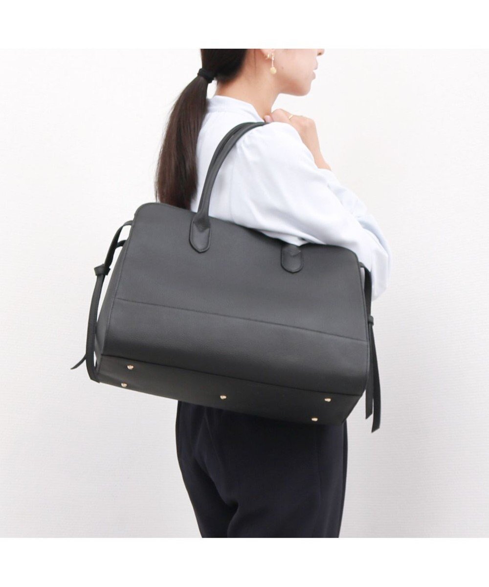 【アンビリオン/UNBILLION】のペルケ perche / 牛革スクエアトート 人気、トレンドファッション・服の通販 founy(ファニー) 　ファッション　Fashion　レディースファッション　Fashion for Women　バッグ　Bags　おすすめ　Recommended / Our Picks　フォルム　Silhouette, Form　ボストン　Boston　ボストンバッグ　Boston Bag, Retro Bag　リボン　Ribbon, Bow　ビジネス 仕事 通勤　Business / Work / Commuting　旅行　Travel　 other-1|ID: prp329100004619837 ipo3291000000033370958