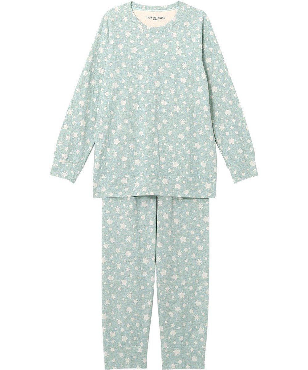 【ツモリチサト スリープ/tsumori chisato SLEEP】のツモリチサト パジャマ 長袖 長ズボン オーガニックコットンを使用 レディース UDX567 /ワコール インテリア・キッズ・メンズ・レディースファッション・服の通販 founy(ファニー) 　ファッション　Fashion　レディースファッション　Fashion for Women　トップス・カットソー　Cut & Sew Tops　スリーブ　Sleeve, Long Sleeve / Short Sleeve　長袖　Long Sleeve, Full Sleeve　パジャマ　Pajamas, Sleepwear　ボタニカル　Botanical, Floral Pattern　ボトム　Bottoms, Lower Wear　ミックス　Mix, Mixed Style　ロング　Long, Long-Length　メロン|ID: prp329100004620301 ipo3291000000033206763