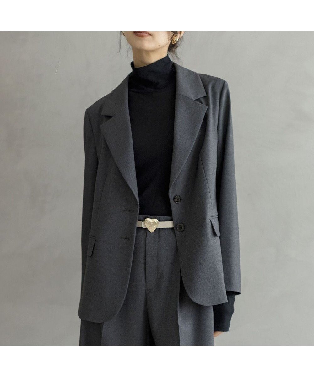 【組曲/KUMIKYOKU】のハンサムツイル ジャケット インテリア・キッズ・メンズ・レディースファッション・服の通販 founy(ファニー) 　ファッション　Fashion　レディースファッション　Fashion for Women　アウター　Coat / Outerwear Collection　レディースジャケット・軽アウター　Jackets　テーラードジャケット / 通勤・きれいめスタイル　Tailored Jackets & Blazers　ウォーム　Warm Fabric　キュロット　Culottes, Wide Shorts　ジャケット　Jacket, Outerwear　ストレッチ　Stretch, Stretchy Fabric　ドレープ　Drape, Draping Fabric　ボトム　Bottoms, Lower Wear　A/W・秋冬　Autumn/Winter　チャコールグレー系|ID: prp329100004620432 ipo3291000000033824754