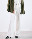 【ベイジ,/BEIGE,】の【セットアップ対応・洗える】ZEPHYR / ウールライクタックベルトワイドパンツ Ecru|ID: prp329100004620448 ipo3291000000033143890