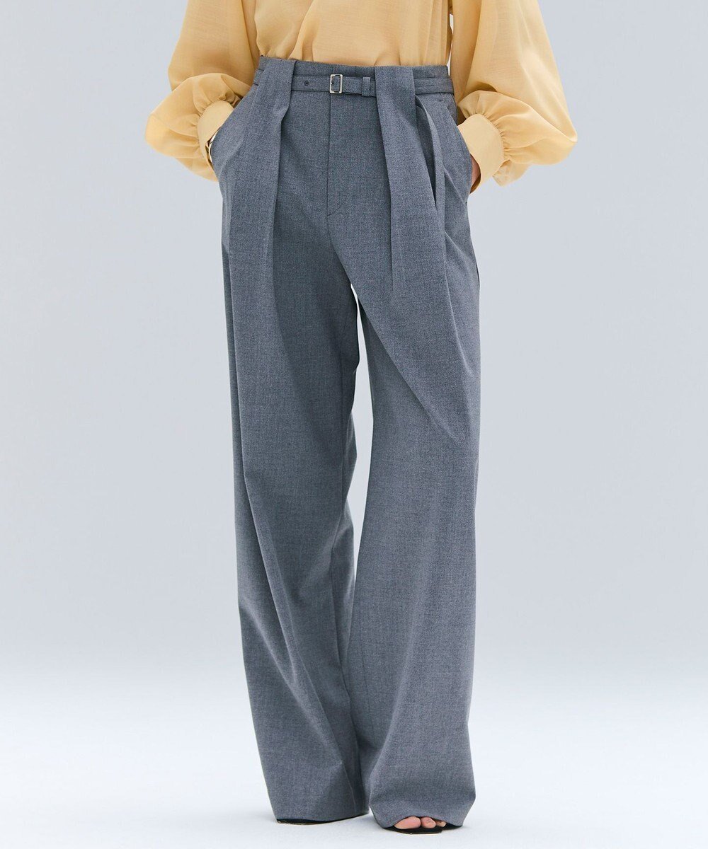 【ベイジ,/BEIGE,】の【セットアップ対応・洗える】ZEPHYR / ウールライクタックベルトワイドパンツ インテリア・キッズ・メンズ・レディースファッション・服の通販 founy(ファニー) 　ファッション　Fashion　レディースファッション　Fashion for Women　セットアップ　Matching Sets　レディースパンツ・ボトムス　Pants & Trousers / Bottoms　ベルト&ウエストマーク　Belts & Waist Accessories　新作・新入荷　New Arrivals / New In　エレガント 上品　Elegant　シューズ　Shoes, Footwear　ストレッチ　Stretch, Stretchy Fabric　セットアップ　Set-Up, Coordinated Outfit　フラット　Flat, Flat Shoes　ロング　Long, Long-Length　ワイド　Wide, Wide Fit　夏　Summer　S/S・春夏　SS, Spring/Summer, Warm Season　洗える　Machine Washable　A/W・秋冬　Autumn/Winter　Top Gray|ID: prp329100004620448 ipo3291000000033143892