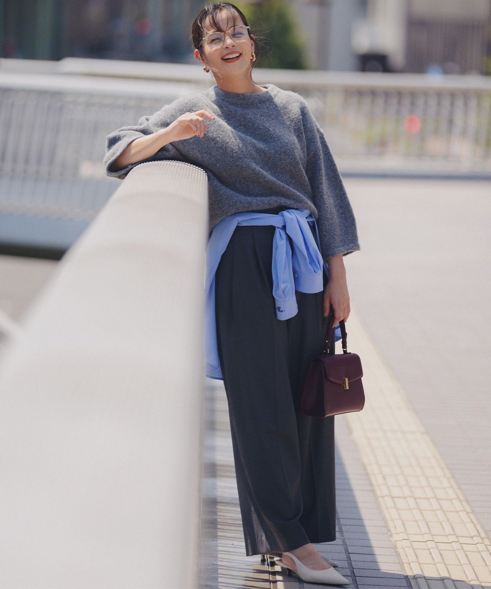 【組曲/KUMIKYOKU】の【加藤ローサさん着用】ハンサムツイルカーヴィーパンツ 人気、トレンドファッション・服の通販 founy(ファニー) 　ファッション　Fashion　レディースファッション　Fashion for Women　パンツ　Pants & Trousers　ウォーム　Warm Fabric　キュロット　Culottes, Wide Shorts　ジャケット　Jacket, Outerwear　ストレッチ　Stretch, Stretchy Fabric　セットアップ　Set-Up, Coordinated Outfit　センター　Center, Center Line　ドレープ　Drape, Draping Fabric　なめらか　Smooth, Silky Texture　ワイド　Wide, Wide Fit　A/W・秋冬　Autumn/Winter　おすすめ　Recommended / Our Picks　エレガント 上品　Elegant　 other-1|ID: prp329100004620452 ipo3291000000035549626