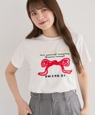 【グリーンパークス/Green Parks】の・swing by リボンモチーフコード刺繍TEE Off White|ID: prp329100004620489 ipo3291000000033144413