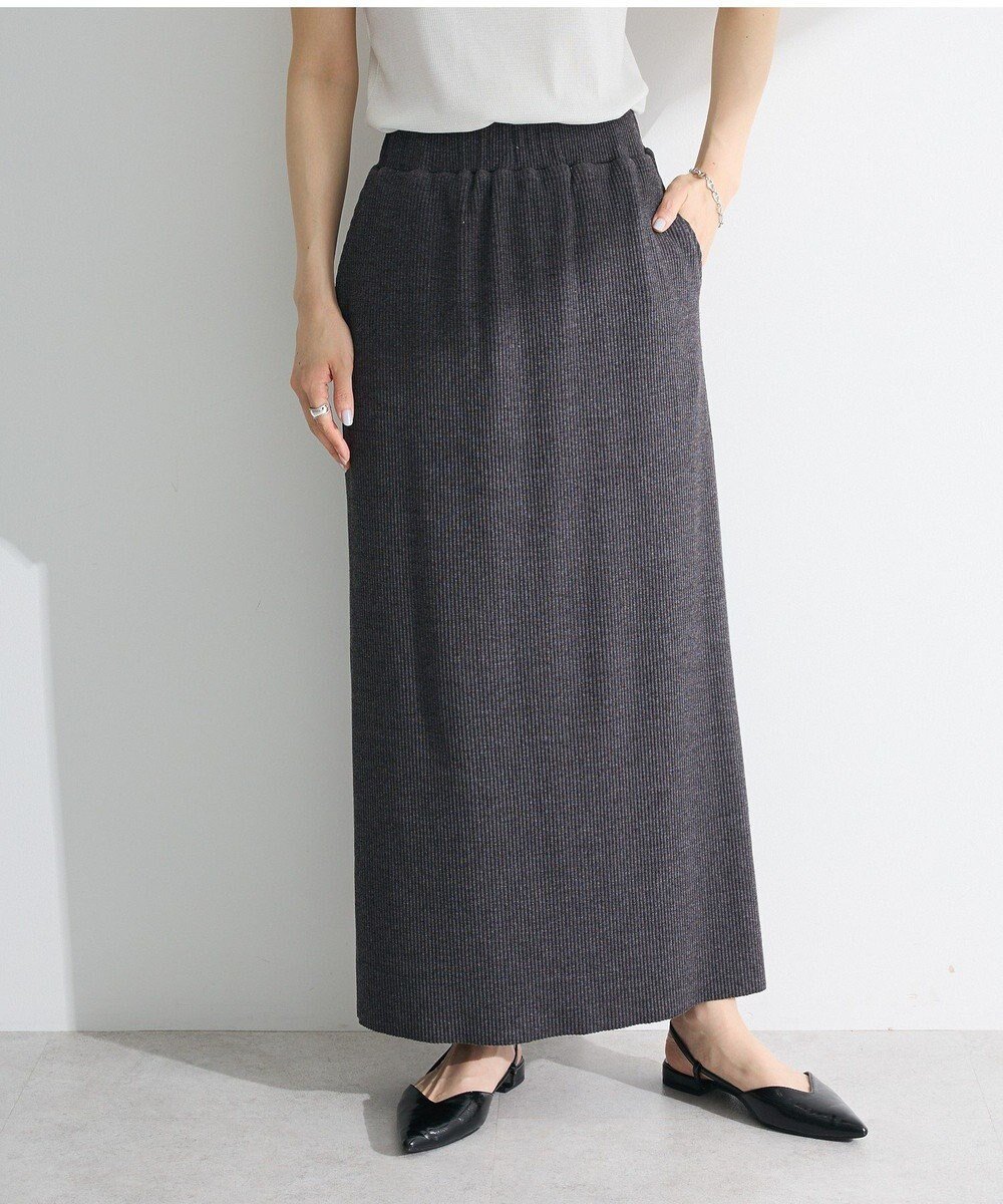 【グリーンパークス/Green Parks】の・ELENCARE DUE リブナロースカート インテリア・キッズ・メンズ・レディースファッション・服の通販 founy(ファニー) 　ファッション　Fashion　レディースファッション　Fashion for Women　スカート　Skirts　新作・新入荷　New Arrivals / New In　おすすめ　Recommended / Our Picks　フィット　Fit, Slim Fit　ポケット　Pocket, Pocket Detail　人気　Popular, Best Seller　定番　Standard, Basic Item　楽ちん　Easy Fit, Comfortable　A/W・秋冬　Autumn/Winter　Dark Gray|ID: prp329100004620494 ipo3291000000033144459