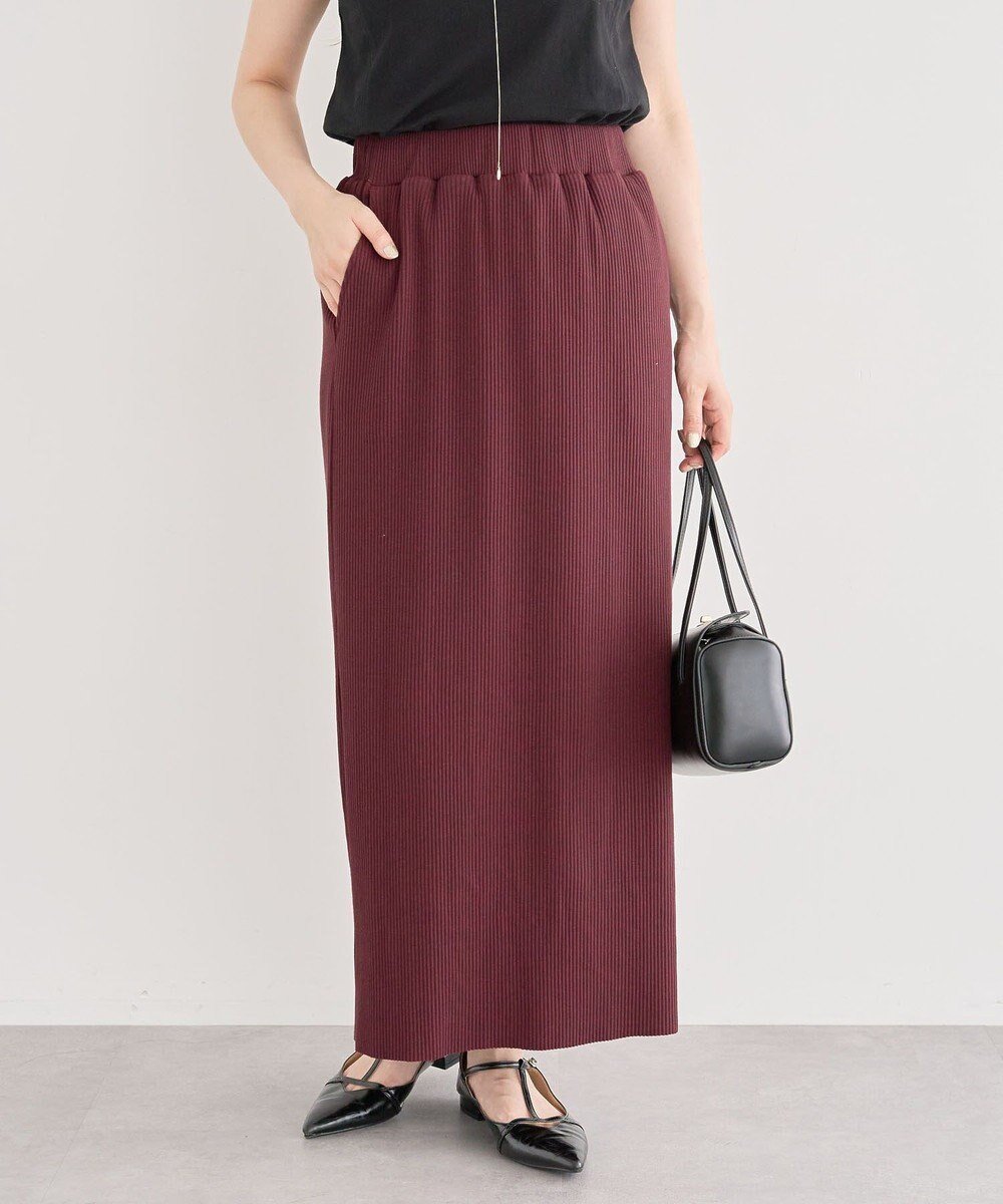 【グリーンパークス/Green Parks】の・ELENCARE DUE リブナロースカート インテリア・キッズ・メンズ・レディースファッション・服の通販 founy(ファニー) 　ファッション　Fashion　レディースファッション　Fashion for Women　スカート　Skirts　新作・新入荷　New Arrivals / New In　おすすめ　Recommended / Our Picks　フィット　Fit, Slim Fit　ポケット　Pocket, Pocket Detail　人気　Popular, Best Seller　定番　Standard, Basic Item　楽ちん　Easy Fit, Comfortable　A/W・秋冬　Autumn/Winter　Bordeaux|ID: prp329100004620494 ipo3291000000033144462