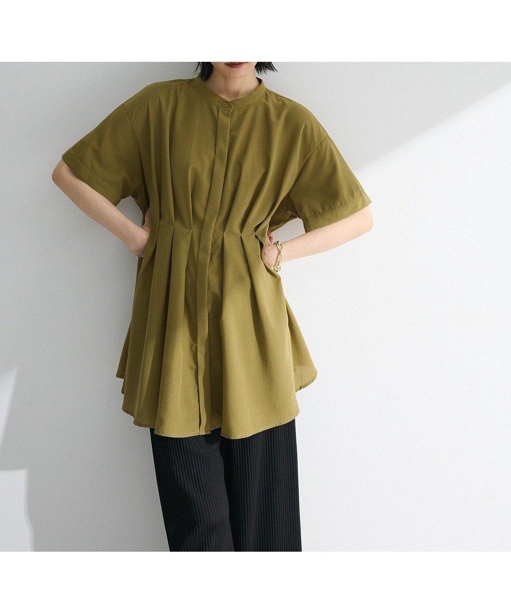 【グリーンパークス/Green Parks】のウエストタックシャツチュニック インテリア・キッズ・メンズ・レディースファッション・服の通販 founy(ファニー) ファッション Fashion レディースファッション Fashion for Women ワンピース Dresses チュニック Tunic Tops & Dresses チュニック Tunic, Long Top ボトム Bottoms, Lower Wear ポケット Pocket, Pocket Detail A/W・秋冬 Autumn/Winter Olive|ID: prp329100004620500 ipo3291000000033713237