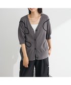 【グリーンパークス/Green Parks】の刺繍コードVネックカーディガン Gray|ID: prp329100004620501 ipo3291000000033144538