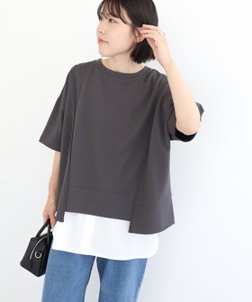 【グリーンパークス/Green Parks】のテープパイピングリップルプルオーバー 人気、トレンドファッション・服の通販 founy(ファニー) ファッション Fashion レディースファッション Fashion for Women トップス・カットソー Cut & Sew Tops シャツ・ブラウス・オフィスカジュアル Elegant Blouses & Button-Ups ロングTシャツ・Tシャツ Longline T-Shirts & Tees カジュアルプルオーバー・ニットトップス Pullovers & Knit Tops / Casual Pullovers カットソー・ベーシックTシャツ Cut-and-Sewn Tops / Stretch Tees & Basics カットソー Cut and Sewn Top ヘムライン Hemline, Bottom Cut ベーシック Basic, Essential ポケット Pocket, Pocket Detail ワイド Wide, Wide Fit 秋 Autumn A/W・秋冬 Autumn/Winter |ID:prp329100004620504