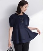 【組曲/KUMIKYOKU】の【接触冷感】シャツコンビティアード カットソー ネイビー系|ID:prp329100004620525