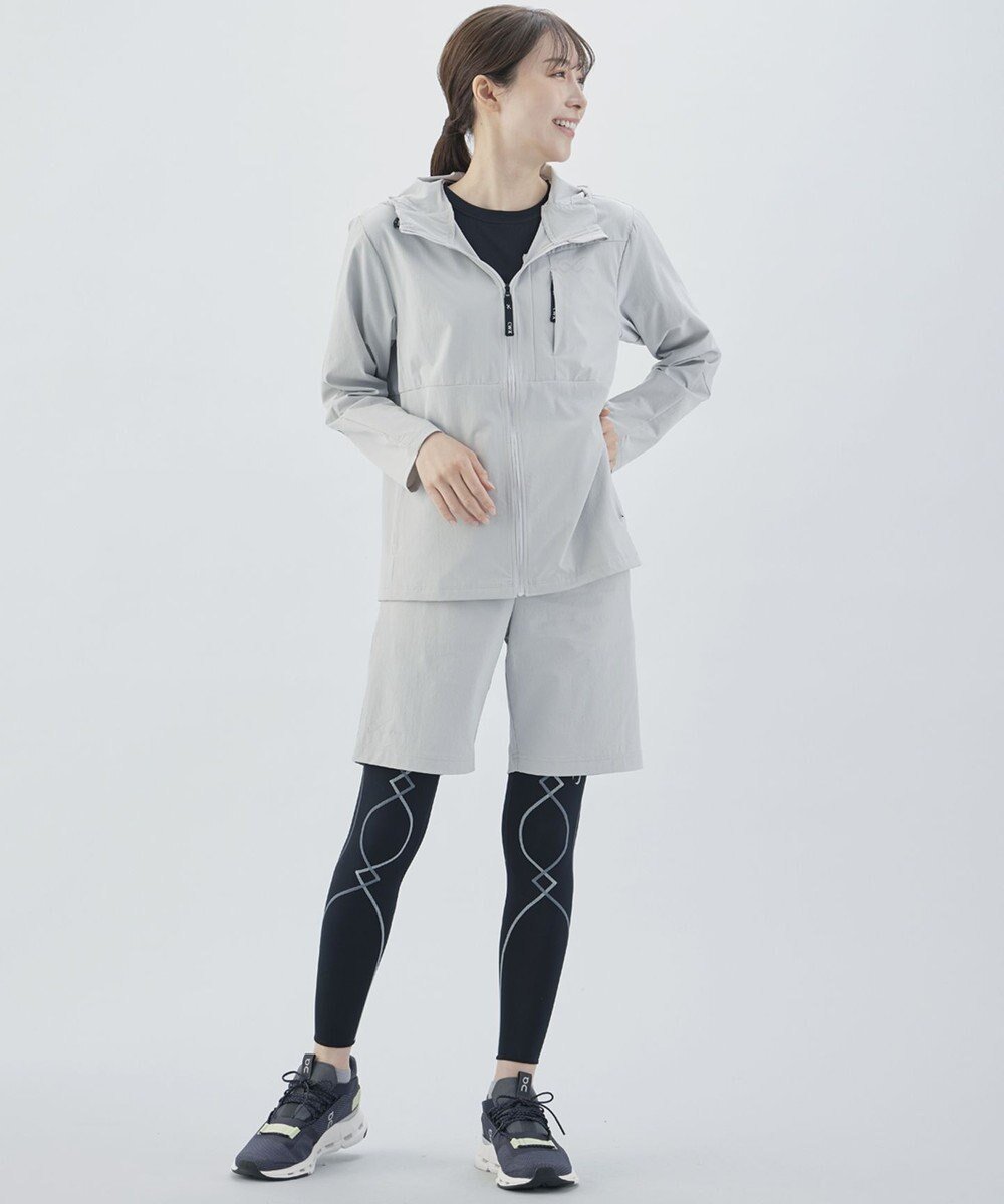 【シーダブリューエックス/CW-X】の【WOMEN】 CW-X ボトムス ひざ上丈 はっ水(本体) 布帛素材 UVカット率90%以上(本体) レディース DHY305 /ワコール インテリア・キッズ・メンズ・レディースファッション・服の通販 founy(ファニー) 　ファッション　Fashion　レディースファッション　Fashion for Women　パンツ　Pants & Trousers　新作・新入荷　New Arrivals / New In　プリント　Print, Printed Pattern　ポケット　Pocket, Pocket Detail　グレー|ID: prp329100004620550 ipo3291000000033144957