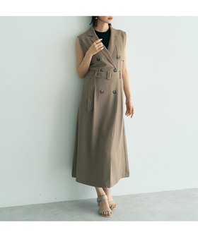 【イェッカ ヴェッカ/YECCA VECCA】の【接触冷感】UVカットトレンチジレワンピース 人気、トレンドファッション・服の通販 founy(ファニー) ファッション Fashion レディースファッション Fashion for Women アウター Coat / Outerwear Collection ノースリーブ Sleeveless, No-Sleeve ポケット Pocket, Pocket Detail 人気 Popular, Best Seller 夏 Summer 定番 Standard, Basic Item A/W・秋冬 Autumn/Winter |ID:prp329100004620559