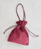 【グリーンパークス/Green Parks】のandmikka.ラメベロアプリーツ巾着バッグ Bordeaux|ID: prp329100004620575 ipo3291000000033145172