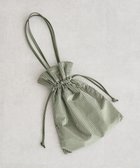 【グリーンパークス/Green Parks】のandmikka.ラメベロアプリーツ巾着バッグ Khaki|ID: prp329100004620575 ipo3291000000033145182