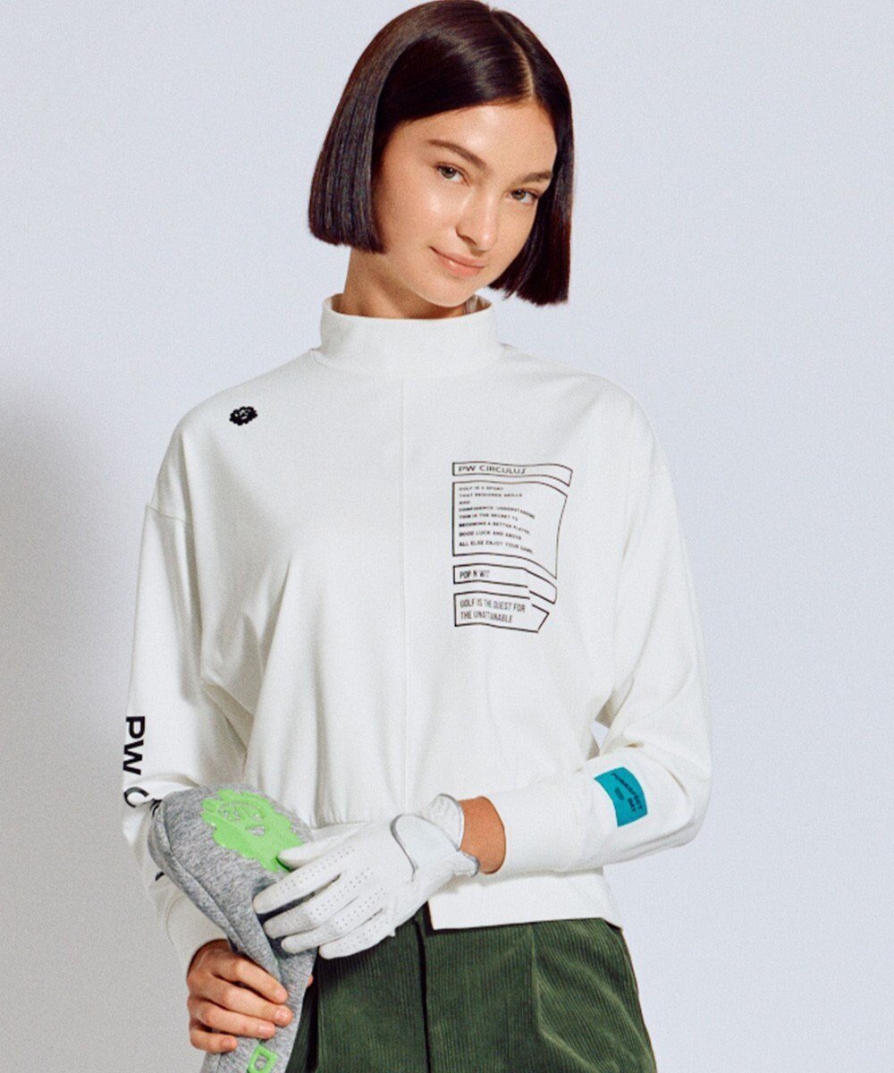 【ピーダブリュサーキュラス/PW CIRCULUS】の【吸水速乾 / UV遮蔽率99.5% UVカット / ストレッチ】【WOMEN】ドルマンスリーブモックネックT ゴルフウェア レディース 人気、トレンドファッション・服の通販 founy(ファニー) ファッション Fashion レディースファッション Fashion for Women トップス・カットソー Cut & Sew Tops シャツ・ブラウス・オフィスカジュアル Elegant Blouses & Button-Ups ロングTシャツ・Tシャツ Longline T-Shirts & Tees カットソー・ベーシックTシャツ Cut-and-Sewn Tops / Stretch Tees & Basics インナー Innerwear 春 Spring 秋 Autumn カットソー Cut and Sewn Top 吸水 Absorbent, Quick-Dry ショーツ Shorts, Short Pants ストレッチ Stretch, Stretchy Fabric スポーティ Sporty, Casual Athletic スリット Slit, Slit Detail センター Center, Center Line 人気 Popular, Best Seller プリント Print, Printed Pattern ボトム Bottoms, Lower Wear A/W・秋冬 Autumn/Winter 夏 Summer ゴルフ Golf 2025年 2025 2025-2026秋冬・A/W Autumn/Winter 2025–26 AW25–26 other-1|ID: prp329100004621579 ipo3291000000033240574