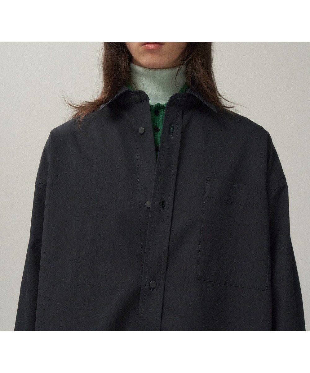 【エイトン/ATON】のORGANIC COTTON TWILL オーバーサイズシャツジャケット インテリア・キッズ・メンズ・レディースファッション・服の通販 founy(ファニー) 　ファッション　Fashion　レディースファッション　Fashion for Women　アウター　Coat / Outerwear Collection　レディースジャケット・軽アウター　Jackets　新作・新入荷　New Arrivals / New In　インド　Indian Textile　インナー　Innerwear　ジャケット　Jacket, Outerwear　スリット　Slit, Slit Detail　ツイル　Twist, Twisted Detail　デニム　Denim, Jeans Material　ドレス　Dress, One-Piece　ドレープ　Drape, Draping Fabric　ポケット　Pocket, Pocket Detail　夏　Summer　S/S・春夏　SS, Spring/Summer, Warm Season　A/W・秋冬　Autumn/Winter　DARK NAVY|ID: prp329100004621605 ipo3291000000033160466