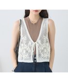 【アースミュージックアンドエコロジー/earth music&ecology】のフラワー刺繍メッシュベスト Off White|ID: prp329100004621616 ipo3291000000033160527