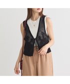 【アースミュージックアンドエコロジー/earth music&ecology】のフラワー刺繍メッシュベスト Black|ID: prp329100004621616 ipo3291000000033160528