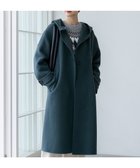 【23区/NIJYUSANKU】の【~8/17まで受注生産/受注限定カラー】MANTECOPureリバー フード ロングコート ティールグリーン系|ID:prp329100004621636